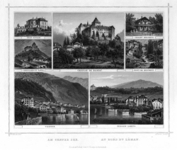 Stahlstich am Genfer See