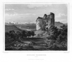 Stahlstich Schloss Habsburg