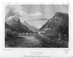 Stahlstich Splügen